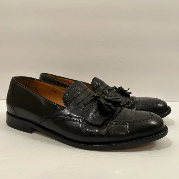 Vtg Mezlan Mens Black Lizard Skin Kiltie Tassel Loafers Handcrafted Spain 10.5 il_300x300.7348321459_4rxu.jpg main image 2
